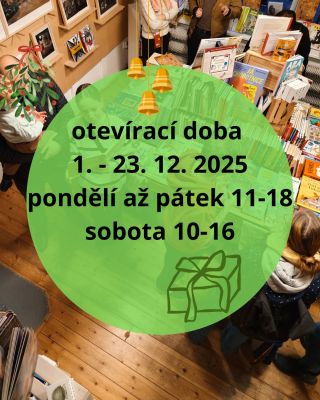 Knížka pod stromečkem nesmí chybět. Pro vánoční dárky se u nás můžete zastavit v rozšířené otevírací době. 1. až 23. 12....